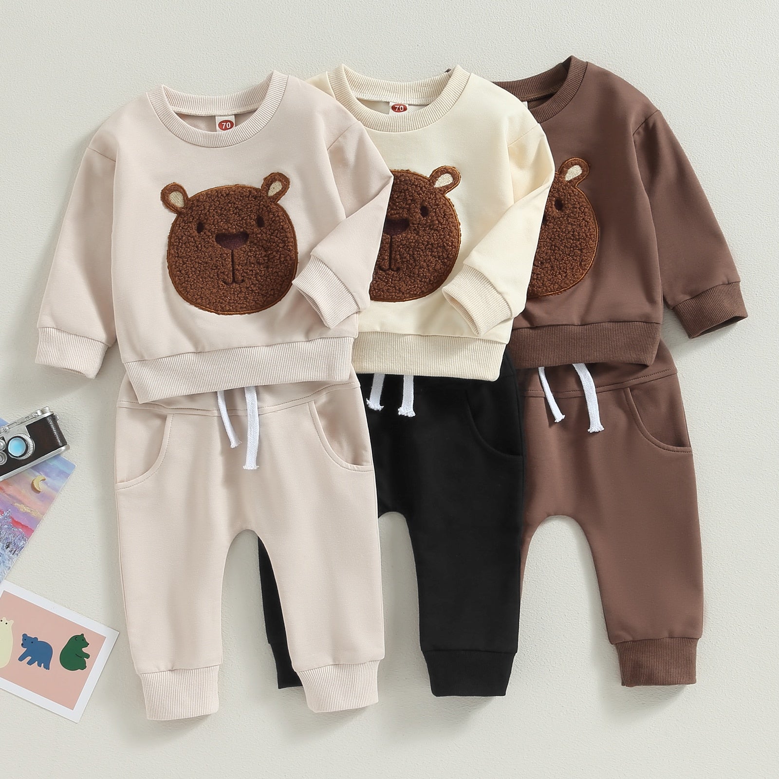 Embroidered Bear Sweater & Pants