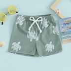 Patterned Swim Trunks