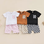 Checkered Pocket T-shirt & Shorts