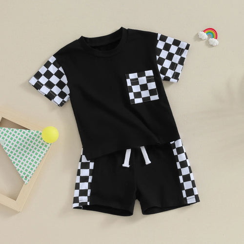 Checkered T-shirt & Shorts Set