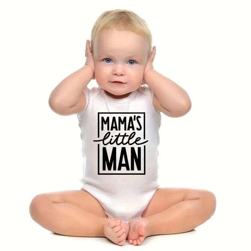 "Mama's Little Man" Baby Boy Onesie