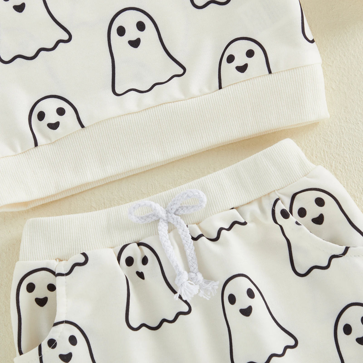 👻 Ghost Print Baby Halloween Set