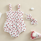 Cinched Summer Fruit Romper & Headband