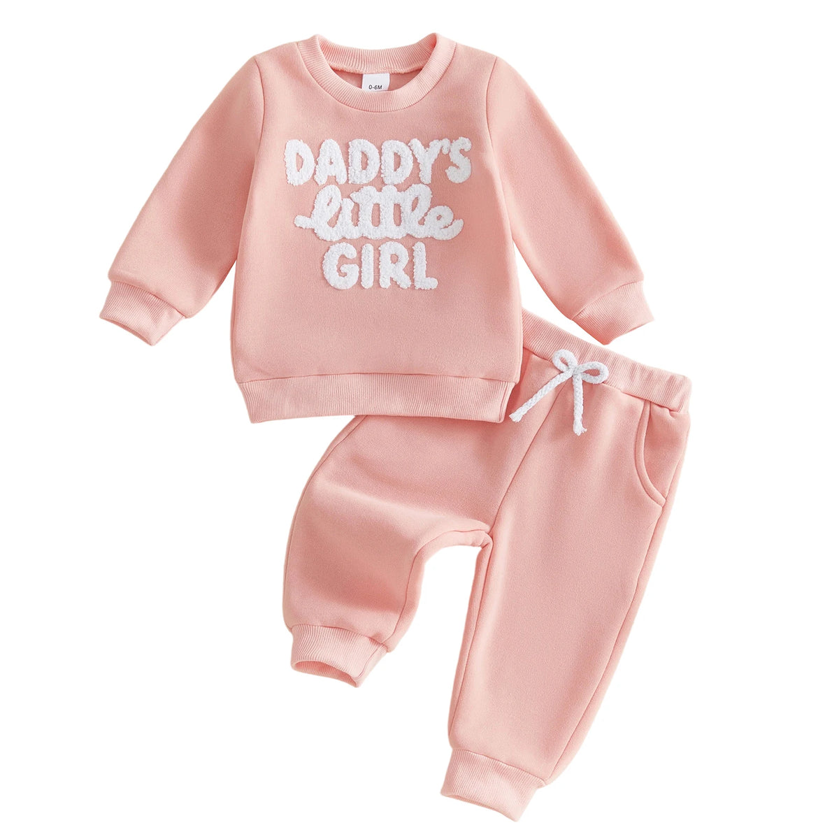 Daddy's Girl Sweater & Pants Set (Beige and Pink)