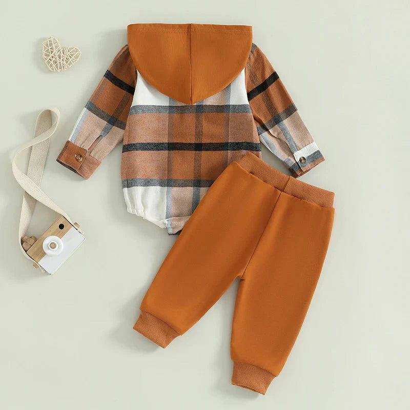 Pelton Plaid Hoodie Onesie & Pants