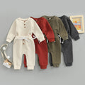 Solid Button Jogger Set