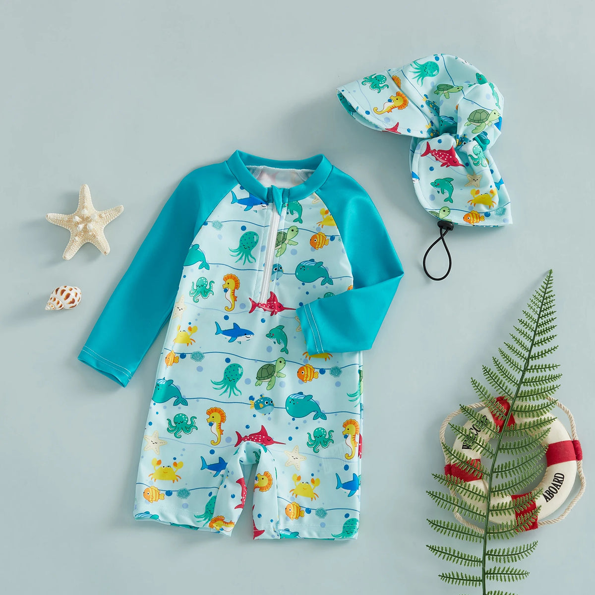 Ocean Waters Swimsuit & Hat