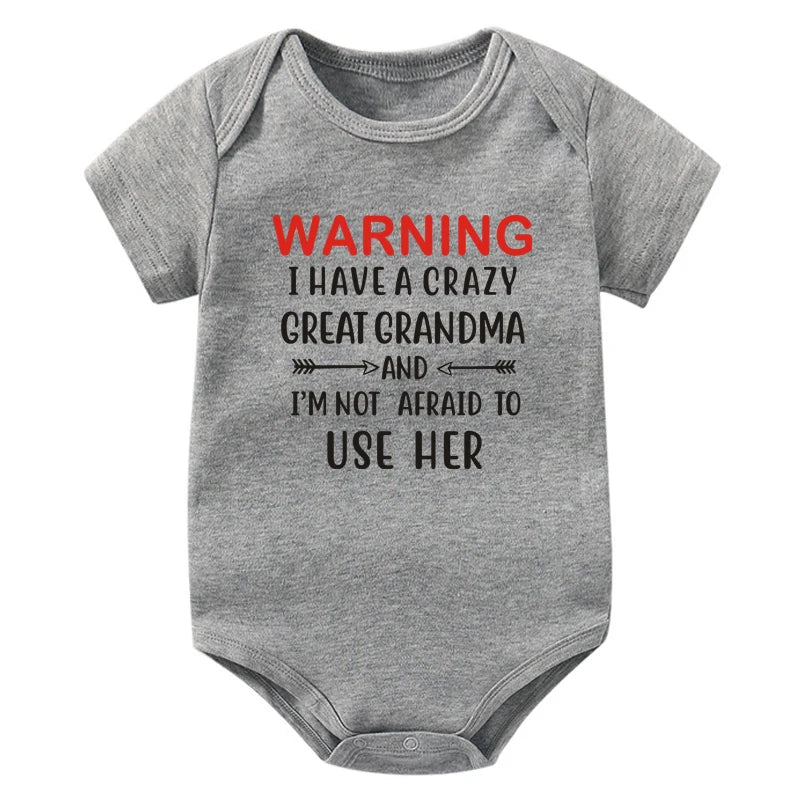 Warning Crazy Great Grandma Onesie