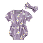 Ribbed Daisy Onesie & Headband