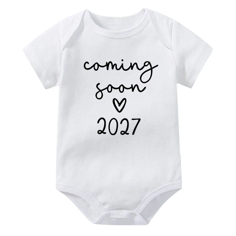 Coming Soon 2027 Baby Onesie