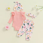 Floral Daddy's Girl Outfit with Hat & Headband