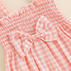 Cinched Plaid Romper & Bow