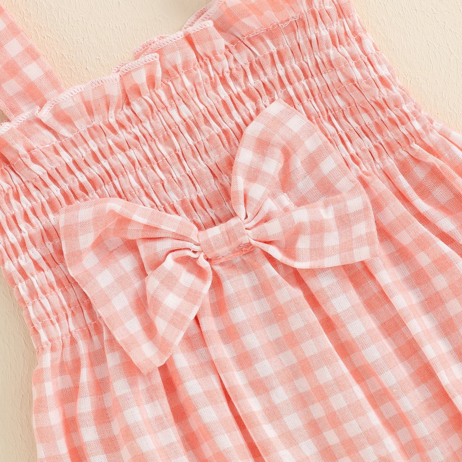 Cinched Plaid Romper & Bow