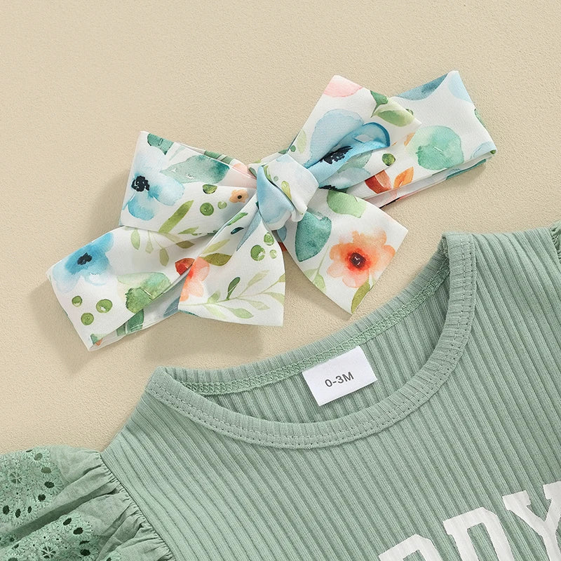 Daddy's Girl Floral Shorts & Bow Outfit