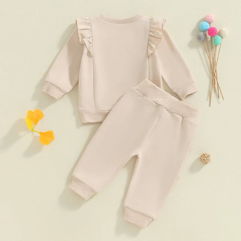 Solid Ruffle Julian Jogger Set