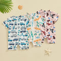 Summer Beach Short Sleeve Swimsuit