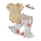 Aveline Floral Bell Bottoms Outfit & Bow
