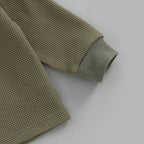 Solid Button Jogger Set