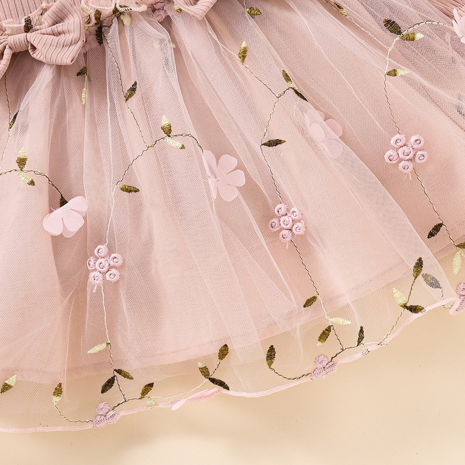 Embroidered Flower Tutu Dress