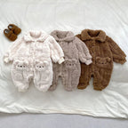 Winter Plush Teddy Bear Romper