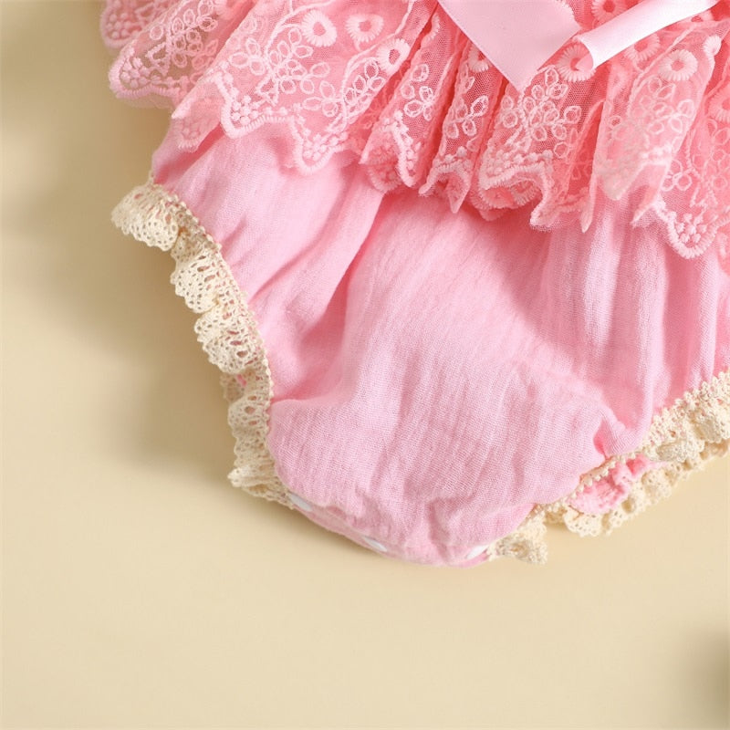 Floral Lace Princess Romper