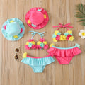 Flower Bikini & Sun Hat