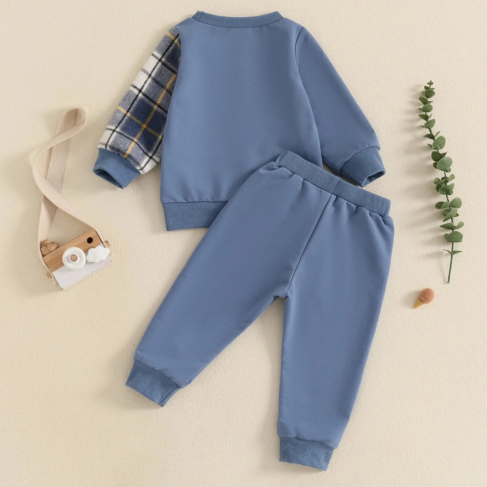 Plaid Patchwork Outfit
