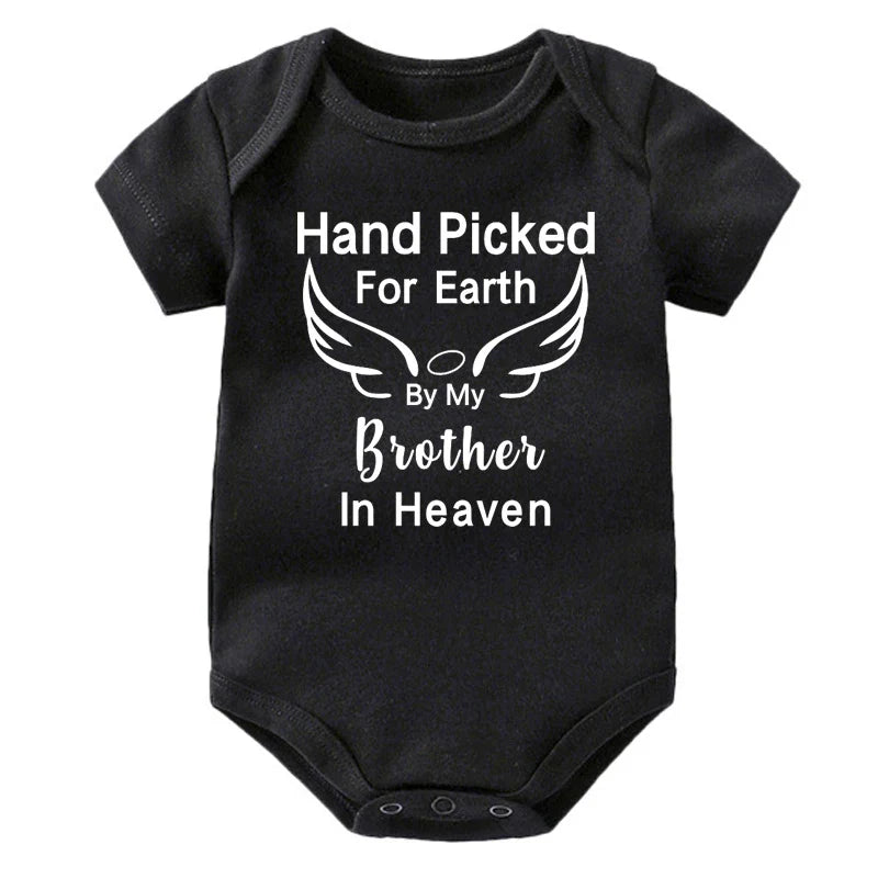 Hand Picked for Earth By My Brother in Heaven Onesie
