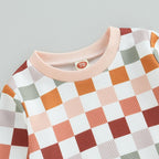 Checkered Cherise Jogger Set