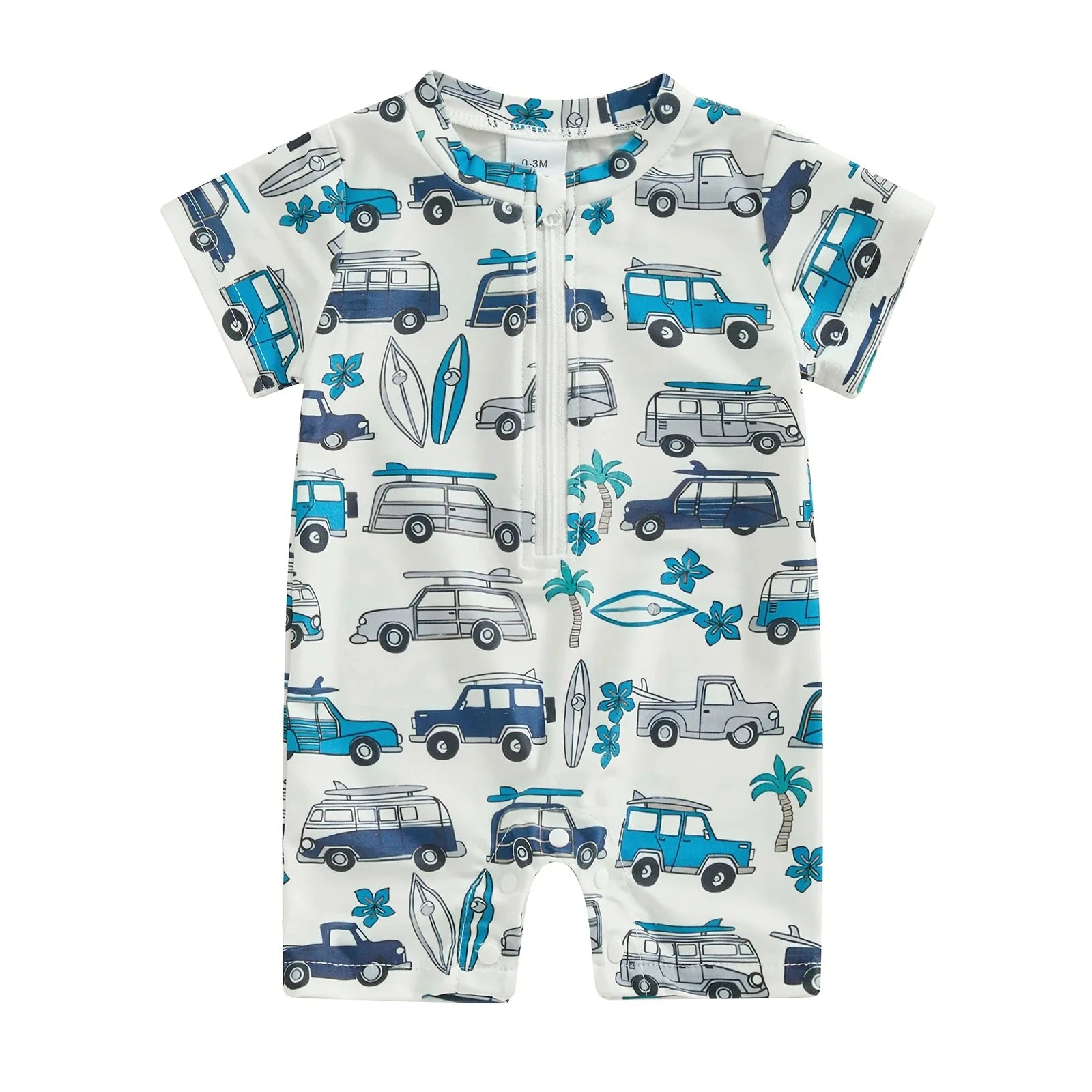 Summer Beach Short Sleeve Swimsuit