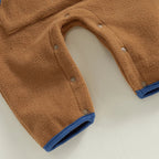 Solid Fleece Pocket Romper