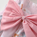 Baby Girl Daisy Bow Dress with Sun Hat