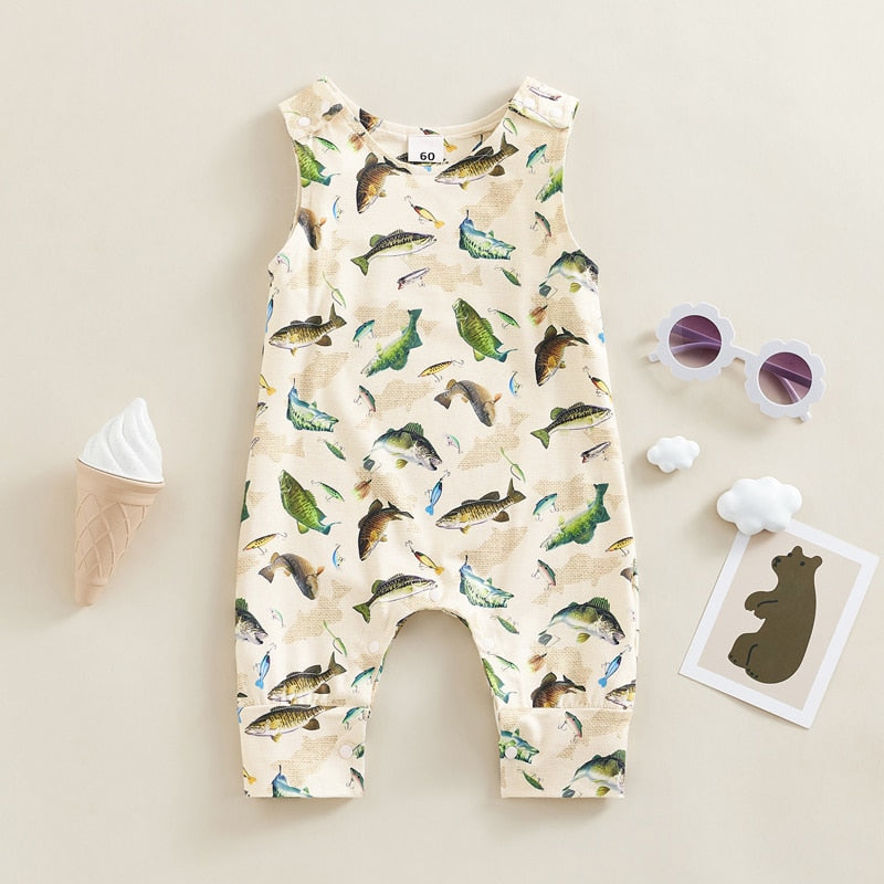 Davie Dino Fish Romper