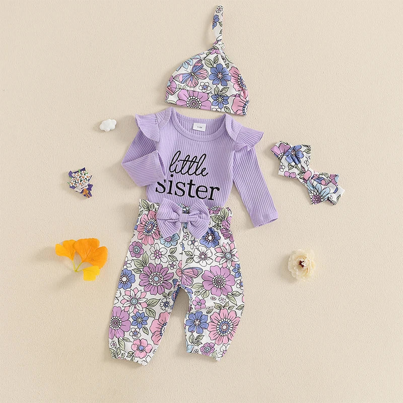 Little Sister 4 Piece Flower Outfit