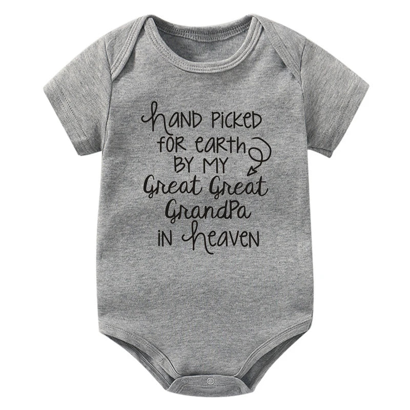 Hand Picked for Earth By My Great Great Grandpa in Heaven Onesie