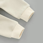 Solid Button Jogger Set