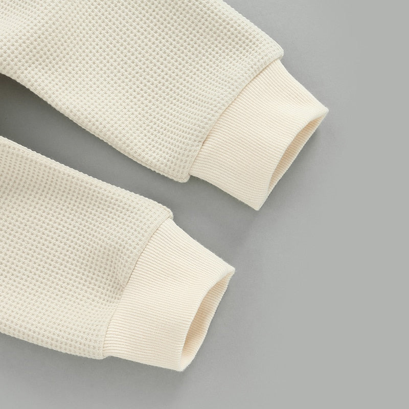 Solid Button Jogger Set