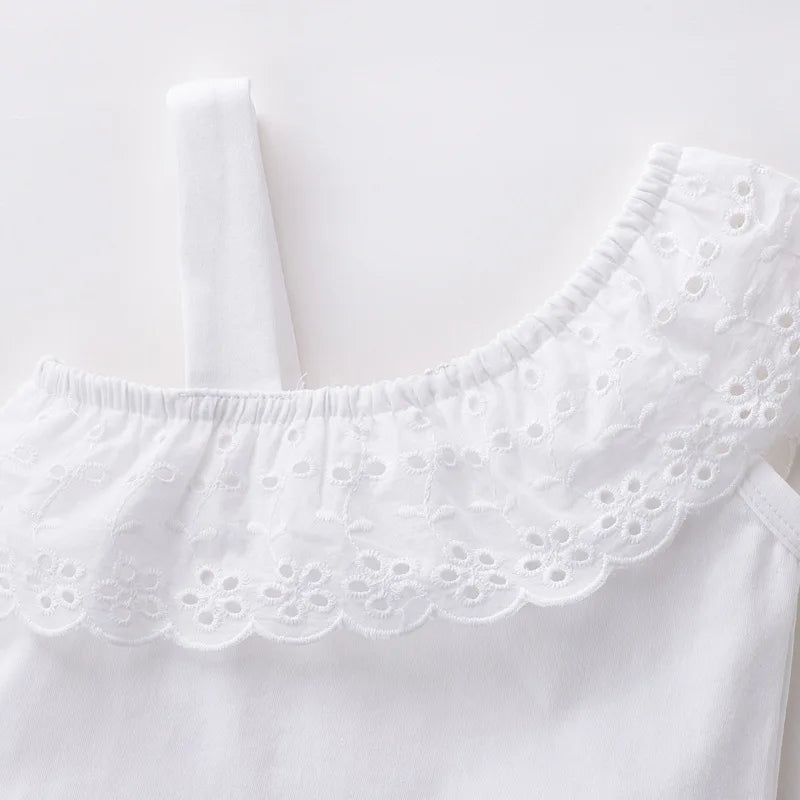 Lace Off Shoulder Top & Belted Shorts