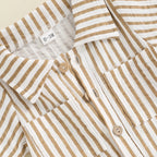 Striped Collared Pocket Romper