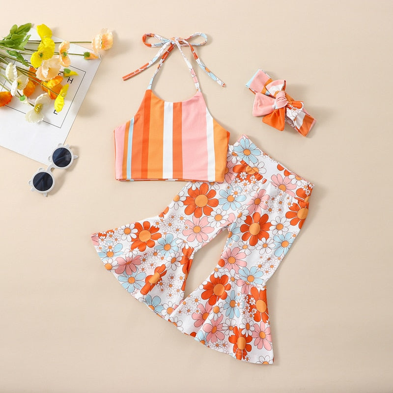 Striped Flower Hippie Outfit