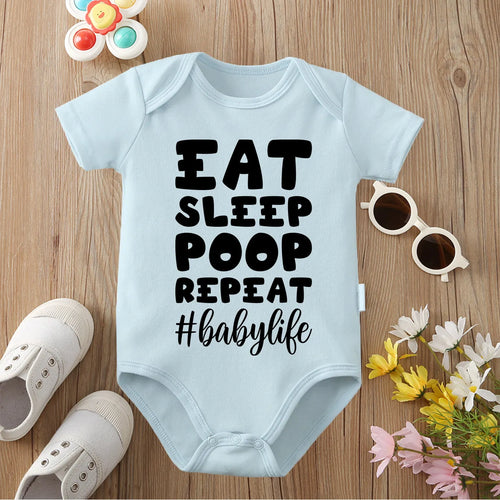 "Eat Sleep Poop Repeat" Baby Onesie