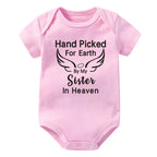 Hand Picked for Earth By My Sister in Heaven Onesie
