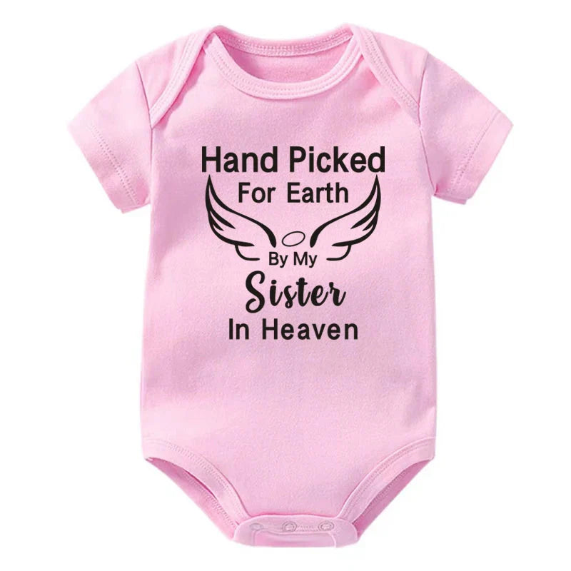 Hand Picked for Earth By My Sister in Heaven Onesie