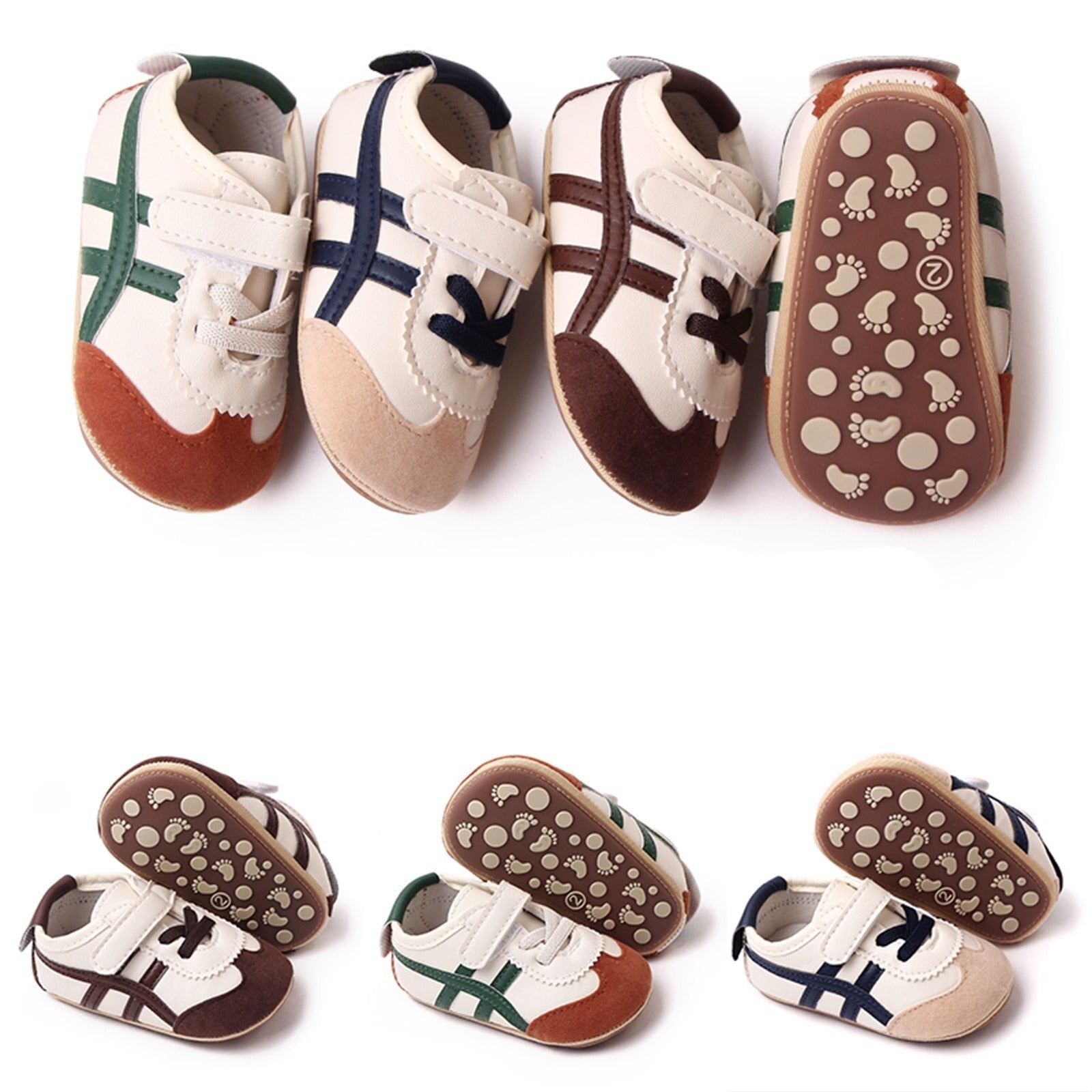 Contrast Color Stripe Shoes