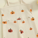 🎃 Little Pumpkin Girl Flare Ruffled Romper