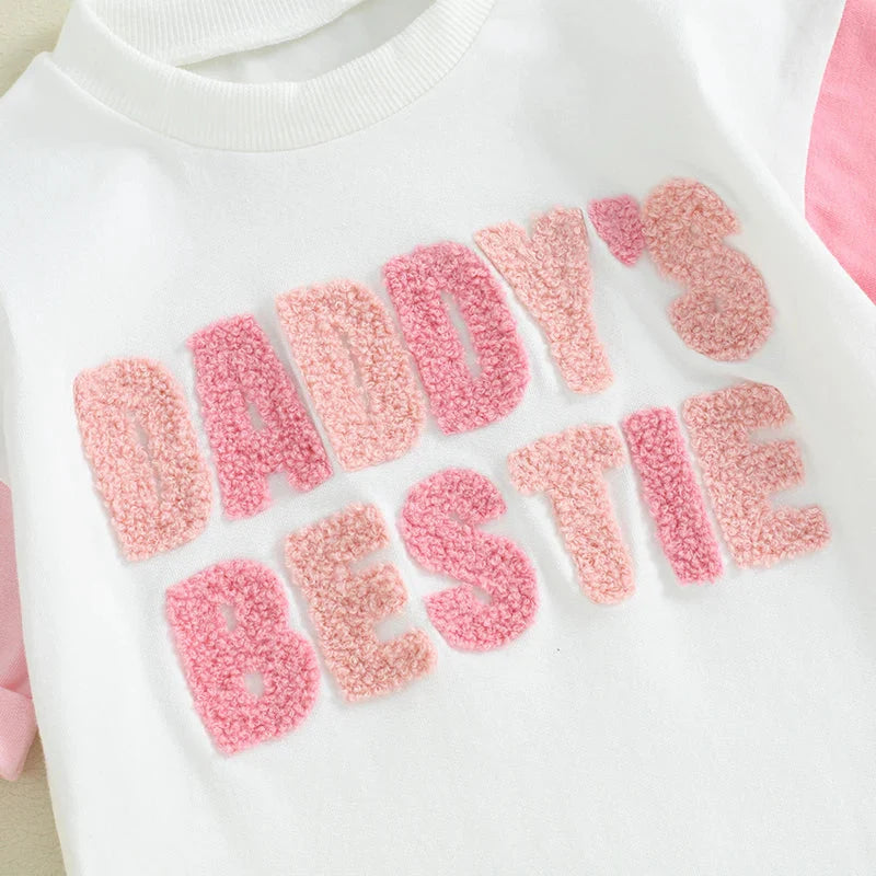 Daddy's Bestie Plush Letters Onesie