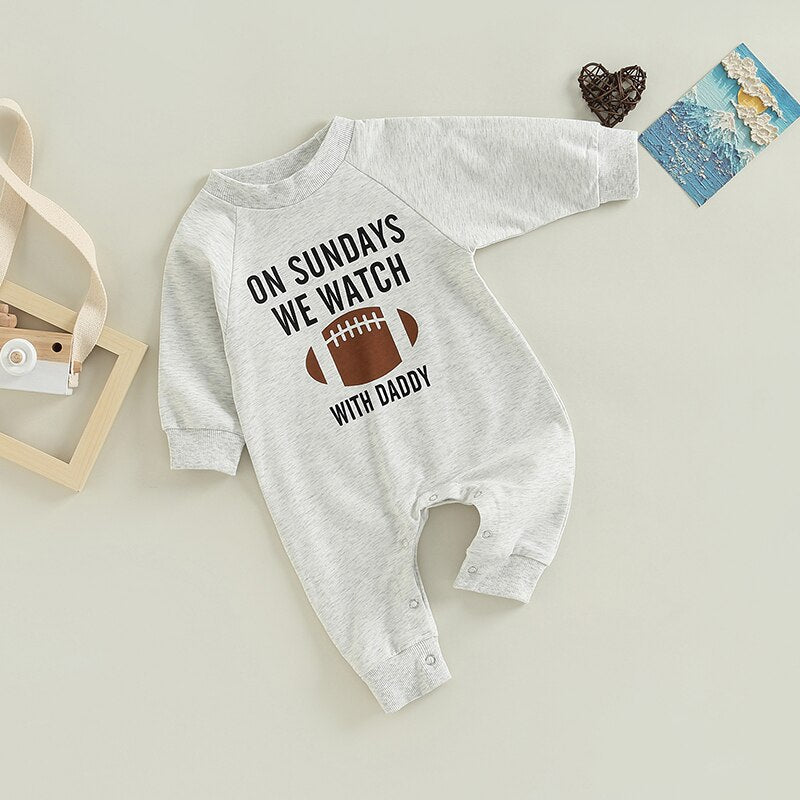 On Sundays We Watch Football Onesie