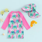 Long Sleeve Summer Time Swimsuit & Hat