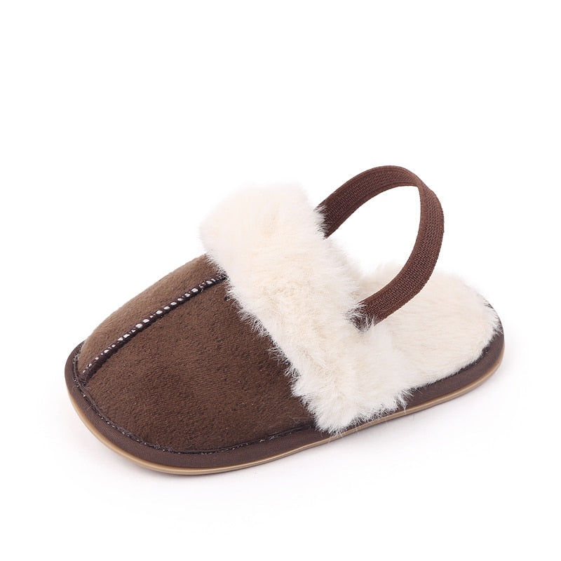 Plush Slip On Strap Shoes