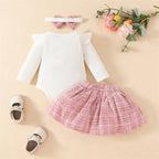Plaid Teddy Bear Skirt Outfit